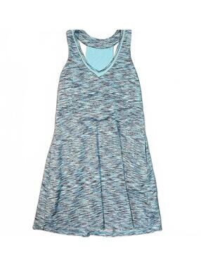 MPG Womens Athletic Tank Dress Size XL Built-In Bra Racerback Casual Active Blue